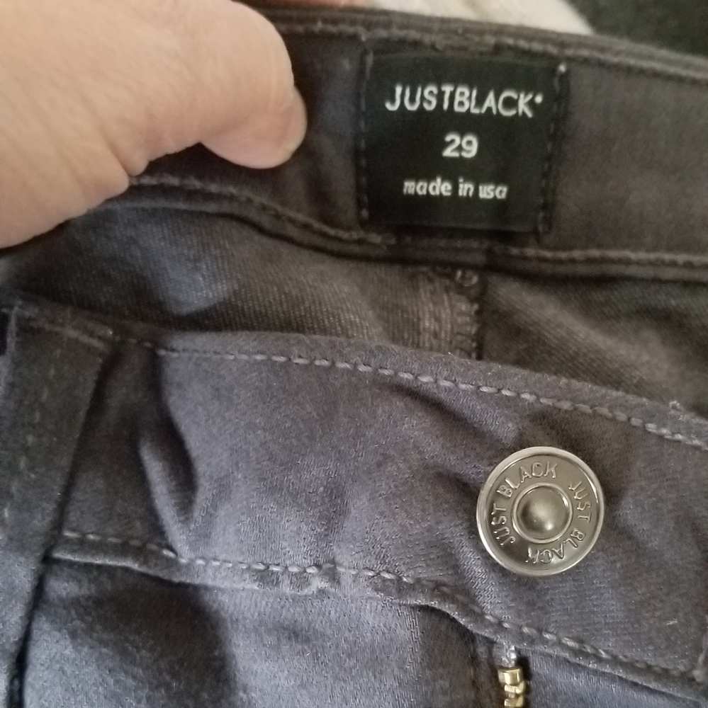 Just Black graphite skinny legging jean size 29
